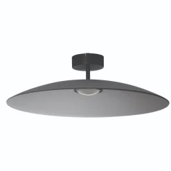 Plafoniere Moderne-Selezionato da Mazzolaluce Plafoniera da cucina piatto di vetro grigio fume moderna