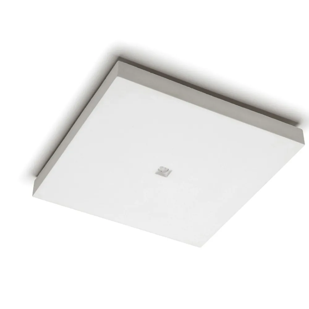 Plafoniere Moderne-Selezionato da Mazzolaluce Plafoniera da cucina quadrata led 2700k bianca in gesso cristaly verniciabile
