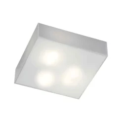 Plafoniere Moderne-Selezionato da Mazzolaluce Plafoniera da cucina quadrata in vetro bianco
