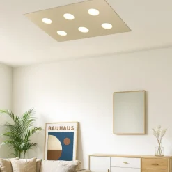 Plafoniere Moderne-Top Light Plafoniera da cucina rettangolare moderna sabbia