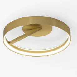Plafoniere Moderne-Top Light Plafoniera da cucina rotonda oro champagne led cct malika