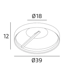 Plafoniere Moderne-Top Light Plafoniera da cucina rotonda oro champagne led cct malika