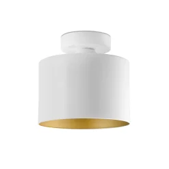 Plafoniere Moderne-Selezionato da Mazzolaluce Plafoniera da cucina rotonda di colore bianco