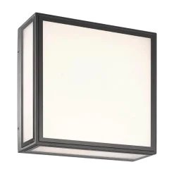 Plafoniere Da Esterno-Selezionato da Mazzolaluce Plafoniera da esterno antracite led 14w 3000k quadrata