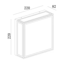 Plafoniere Da Esterno-Selezionato da Mazzolaluce Plafoniera da esterno antracite led 14w 3000k quadrata