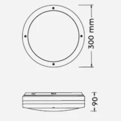 Plafoniere Da Esterno-Selezionato da Mazzolaluce Plafoniera da esterno antracite con sensore movimento 11w 3000k