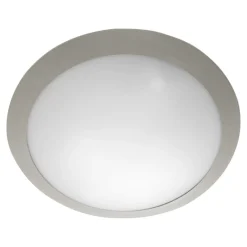 Plafoniere Da Esterno-Ondaluce Plafoniera da esterno base grigio rotonda ip65