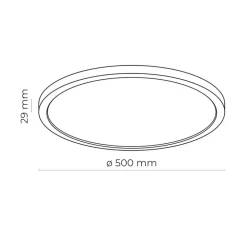 Plafoniere Da Esterno-Selezionato da Mazzolaluce Plafoniera da esterno 50cm rotonda led 45w cct nera ip54