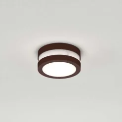 Plafoniere Da Esterno-Top Light Plafoniera da esterno corten rotonda soho