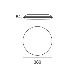Plafoniere Da Esterno-Linea Light Plafoniera da esterno ip54 led 2700k 3000k 4000k switch
