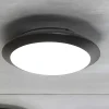 Plafoniere Da Esterno-Ondaluce Plafoniera da esterno ip65 rotonda base nera