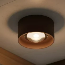 Plafoniere Da Esterno-Selezionato da Mazzolaluce Plafoniera da esterno marrone rotonda led 2700k ip54
