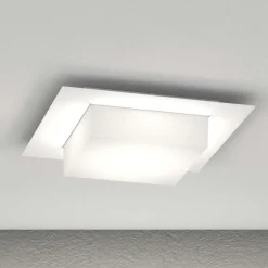 Plafoniere Da Esterno-Top Light Plafoniera da esterno miami quadrata bianca ip54