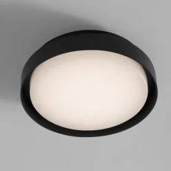 Plafoniere Da Esterno-Selezionato da Mazzolaluce Plafoniera da esterno moderna nera rotonda led 20w 3000k