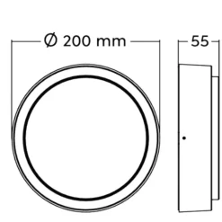 Plafoniere Da Esterno-Selezionato da Mazzolaluce Plafoniera da esterno rotonda moderna antracite led 8w 3000k