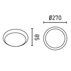 Plafoniere Da Esterno-Selezionato da Mazzolaluce Plafoniera da esterno rotonda bianca ip65 e27
