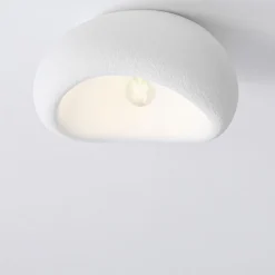 Plafoniere Moderne-Selezionato da Mazzolaluce Plafoniera dal design moderno bianca 40cm per cucina