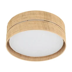 Plafoniere Moderne-Selezionato da Mazzolaluce Plafoniera da soffitto cilindro 60 cm di paglia per camera da letto