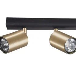 Plafoniere Moderne-Selezionato da Mazzolaluce Plafoniera da soffitto con faretti orientabili nero oro