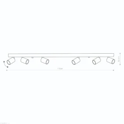 Plafoniere Moderne-Selezionato da Mazzolaluce Plafoniera da soffitto con faretti orientabili nero oro