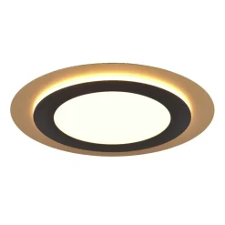 Plafoniere Moderne-Selezionato da Mazzolaluce Plafoniera da soffitto con telecomando moderna nero oro led 2700k a 6500k