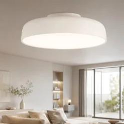 Plafoniere Moderne-Selezionato da Mazzolaluce Plafoniera da soffitto crema 50 cm rotonda led 36w 3000k dimmerabile per soggiorno