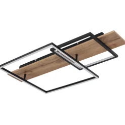 Plafoniere Moderne-Selezionato da Mazzolaluce Plafoniera da soffitto di legno per soggiorno led 24w 3000k