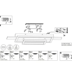 Plafoniere Moderne-Selezionato da Mazzolaluce Plafoniera da soffitto di legno per soggiorno led 24w 3000k