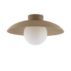 Plafoniere Moderne-Selezionato da Mazzolaluce Plafoniera da soffitto disco in metallo sabbia sfera in vetro