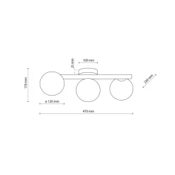 Plafoniere Moderne-Selezionato da Mazzolaluce Plafoniera da soffitto in legno stile nordico sfere di vetro ambra per cucina