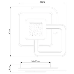 Plafoniere Moderne-Selezionato da Mazzolaluce Plafoniera da soffitto led 3000k nero grigio