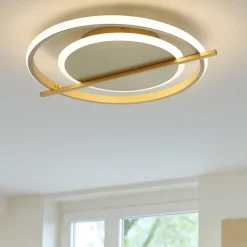 Plafoniere Moderne-Selezionato da Mazzolaluce Plafoniera da soffitto led 36w 3000k oro design moderna