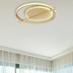 Plafoniere Moderne-Selezionato da Mazzolaluce Plafoniera da soffitto led 36w 3000k oro design moderna
