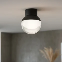 Plafoniere Moderne-Linea Light Plafoniera da soffitto rossini led 6w 3000k nero