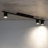 Plafoniere Moderne-Selezionato da Mazzolaluce Plafoniera da soffitto nera con 3 faretti
