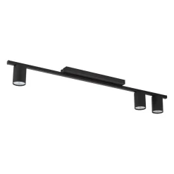 Plafoniere Moderne-Selezionato da Mazzolaluce Plafoniera da soffitto nera con 3 faretti