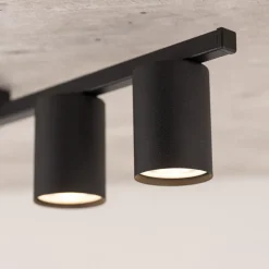 Plafoniere Moderne-Selezionato da Mazzolaluce Plafoniera da soffitto nera con 3 faretti