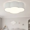 Plafoniere Moderne-Selezionato da Mazzolaluce Plafoniera da soffitto nuvola di tessuto grigio 43 cm per camerette moderne