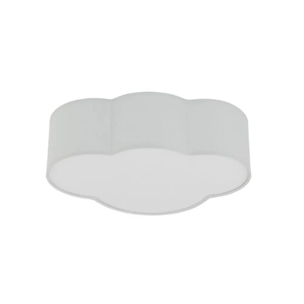 Plafoniere Moderne-Selezionato da Mazzolaluce Plafoniera da soffitto nuvola di tessuto grigio 43 cm per camerette moderne