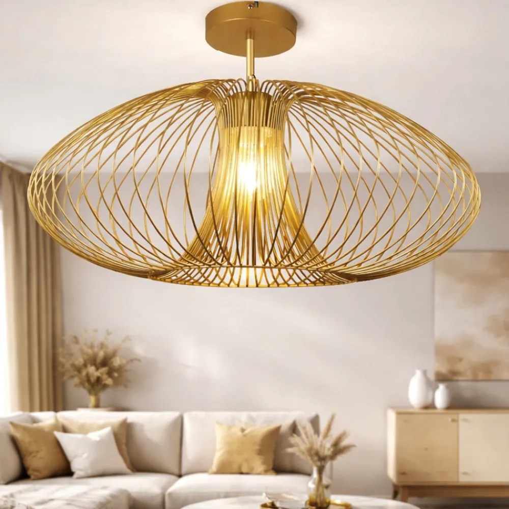 Plafoniere Moderne-Fabas Luce Plafoniera da soffitto oro opaco fassa design minimal