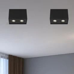 Plafoniere Moderne-Selezionato da Mazzolaluce Plafoniera da soffitto per cucina 2 luci orientabili