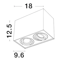 Plafoniere Moderne-Selezionato da Mazzolaluce Plafoniera da soffitto per cucina 2 luci orientabili