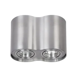 Plafoniere Moderne-Selezionato da Mazzolaluce Plafoniera da soffitto per cucina con 2 faretti orientabili nickel fp