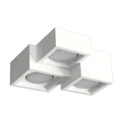 Plafoniere Moderne-Selezionato da Mazzolaluce Plafoniera da soffitto per cucina con quadrati in gesso bianco