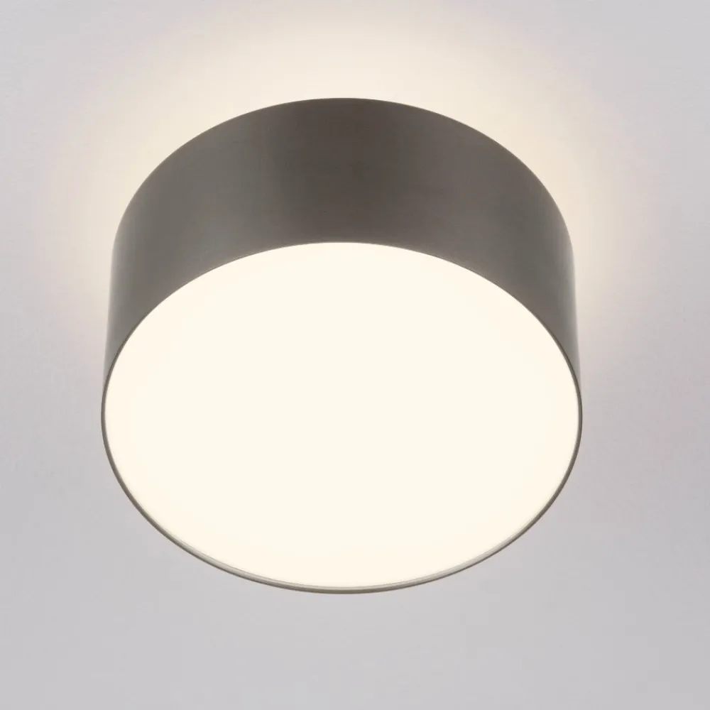 Plafoniere Moderne-Selezionato da Mazzolaluce Plafoniera da soffitto per ingresso nickel nero tonda led 24w 3000k
