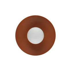 Plafoniere Moderne-Selezionato da Mazzolaluce Plafoniera da soffitto piatto rosso mattone sfera bianca moderna