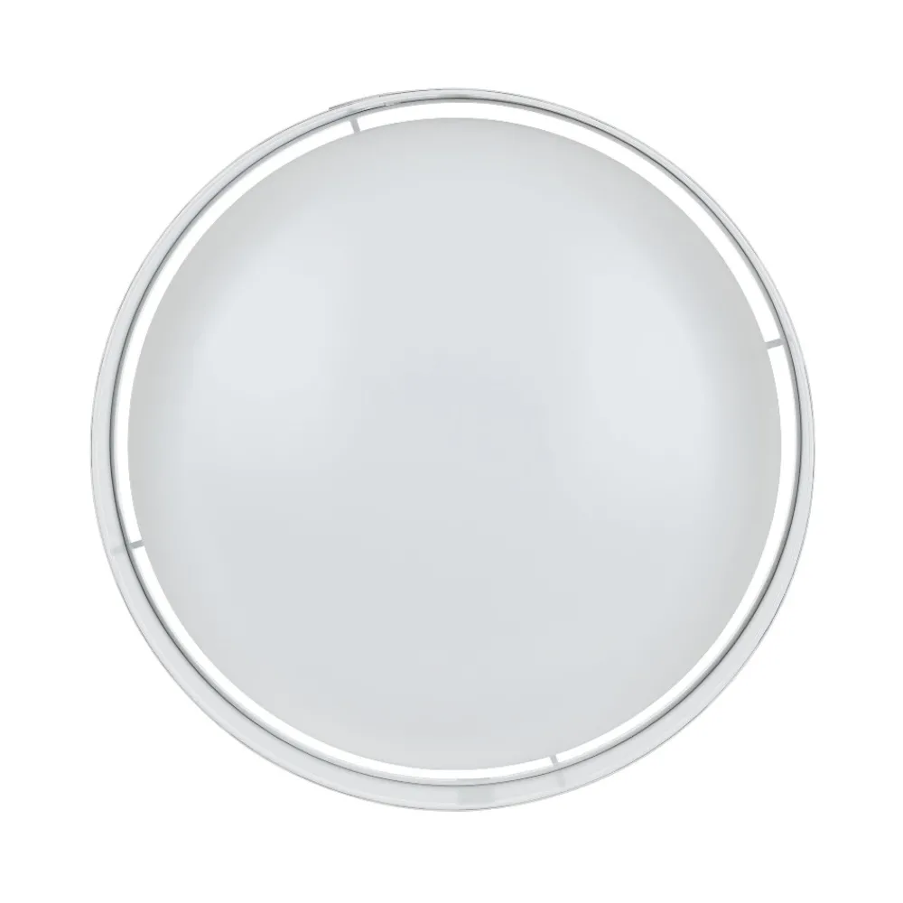 Plafoniere Moderne-Eglo Plafoniera da soffitto rotonda di tessuto tortora cilindro 32 cm pasteri