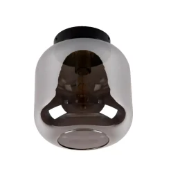Plafoniere Moderne-Selezionato da Mazzolaluce Plafoniera da soffitto sfera di vetro fume trasparente