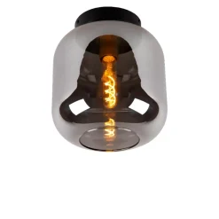 Plafoniere Moderne-Selezionato da Mazzolaluce Plafoniera da soffitto sfera di vetro fume trasparente