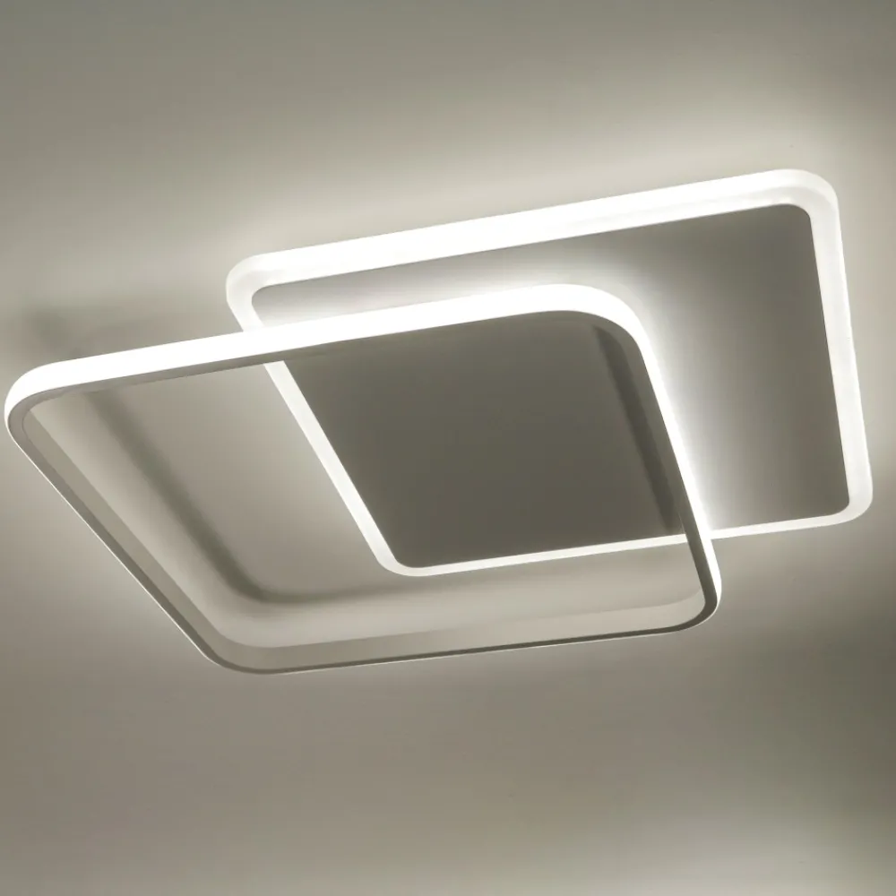Plafoniere Moderne-Vivida International Plafoniera decline vivida bianca moderna led 50w 3000k 4000k
